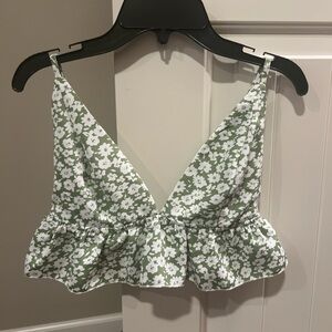 Floral Green Women's Top